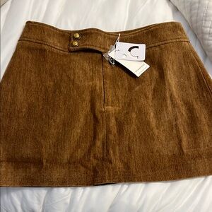 Commense Tan Mini Skirt XL NWT